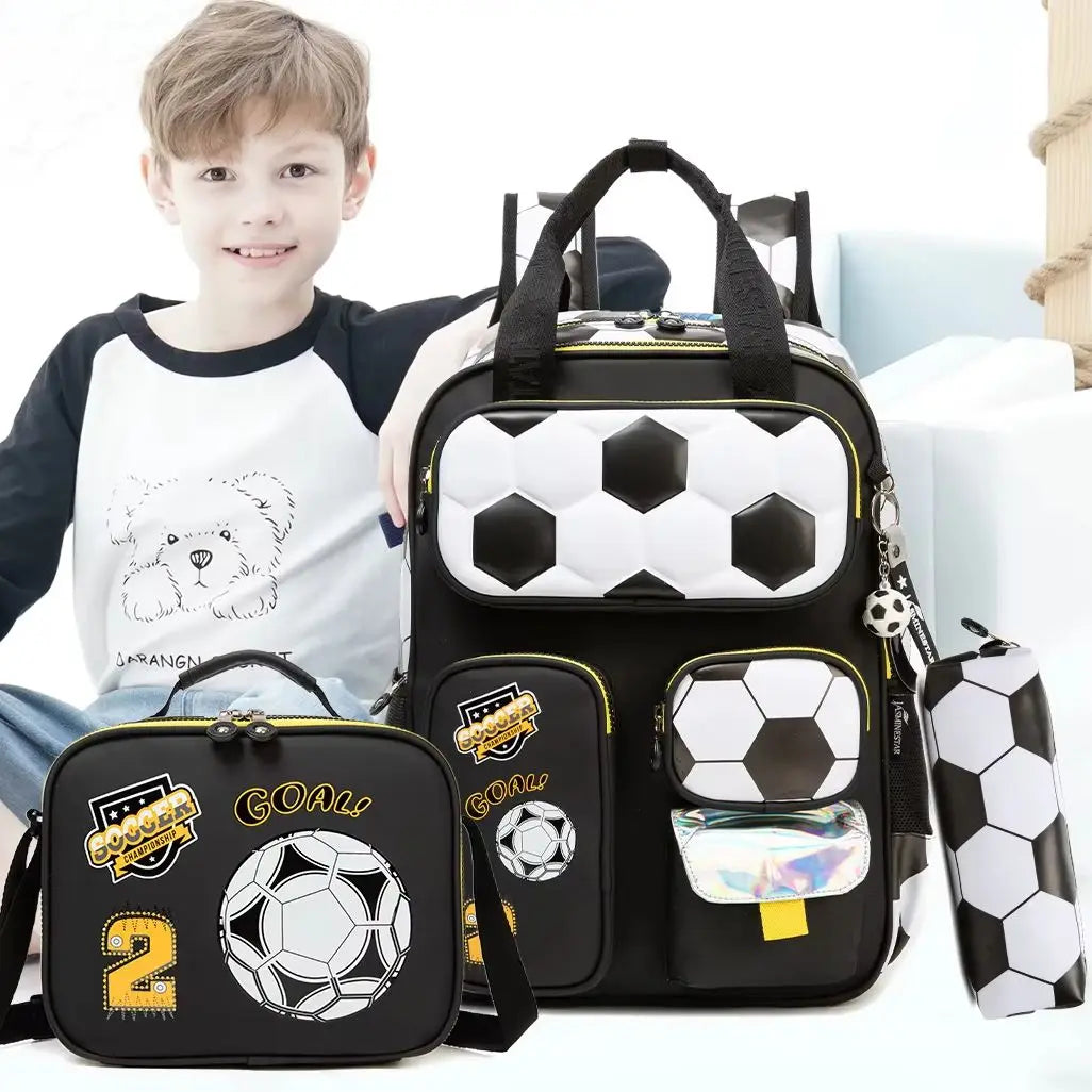 Kids School Backpacks for Boys Backpack with Lunch Bag for Elmentary Students Kids Travel Bookbag for Boys Age 6-12