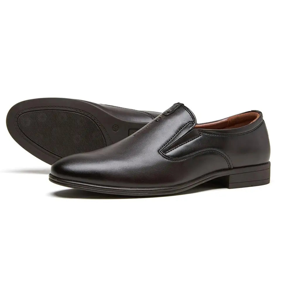 Desai Men's 2026 Autumn Winter PU Leather Slip-on Dress Shoes Non-slip Sole Leather Casual Shoes For Business Wedding Occasions