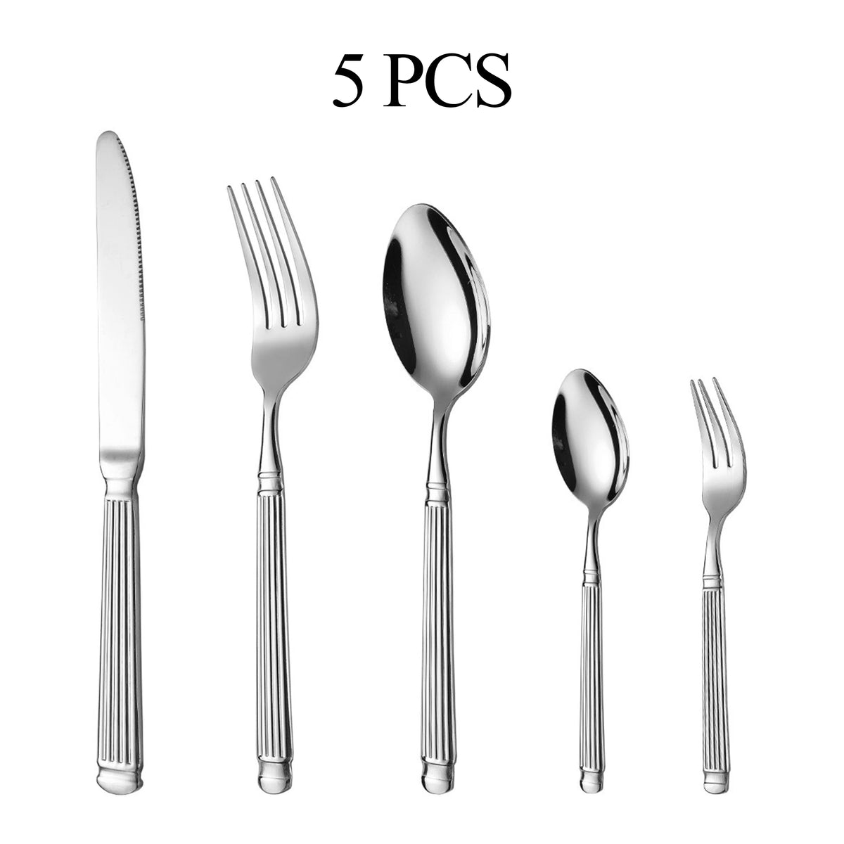 Judaica Dinnerware Set Stainless Steel Steak Knife Fork Coffee Spoon Teaspoon Flatware Dishwasher Safe Kitchen Tableware