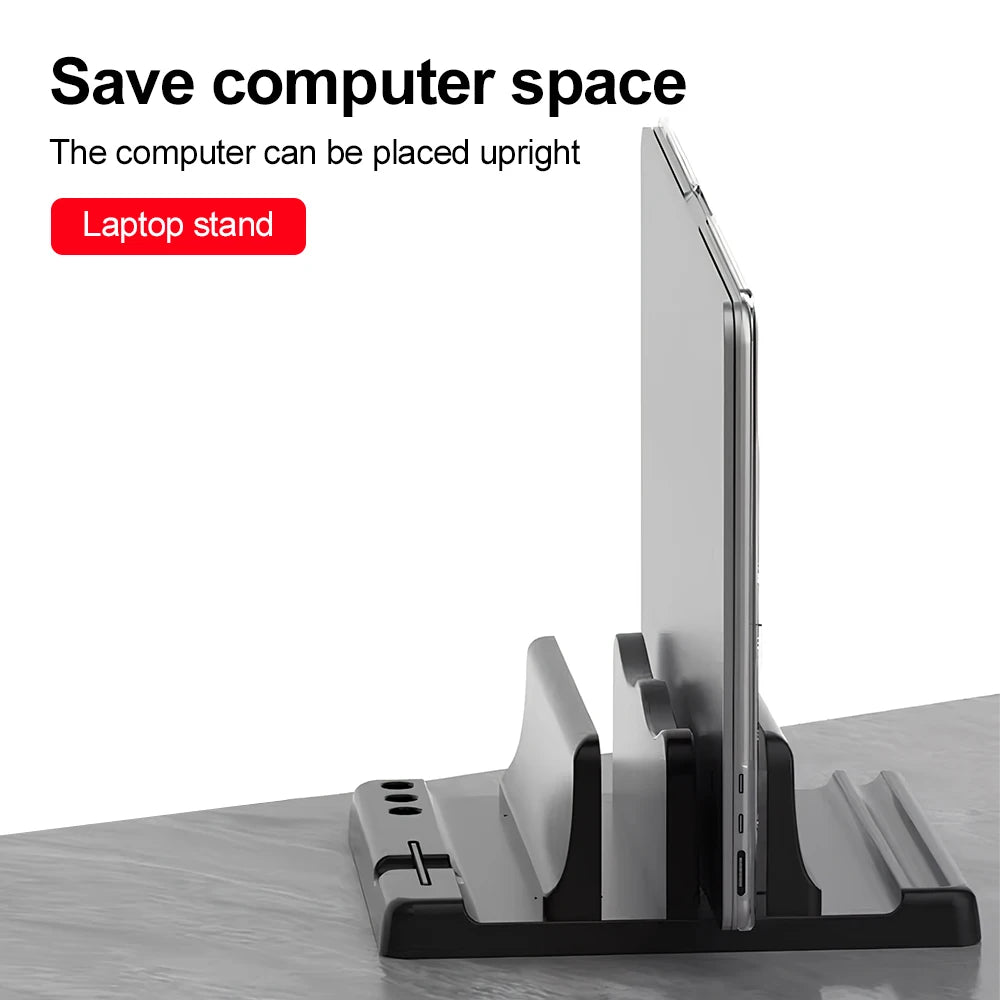 Office ABS  Laptop Stand Vertical Save Desktop Space Easy To Place Computer Accessories Scalable Width Office Desk Storage