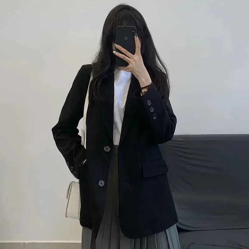 2025 Blazers Jacket For Women Coats Spring Korean Casual Woman Blazer Suits Tailoring Long Latest Fashion Clothing High Quality