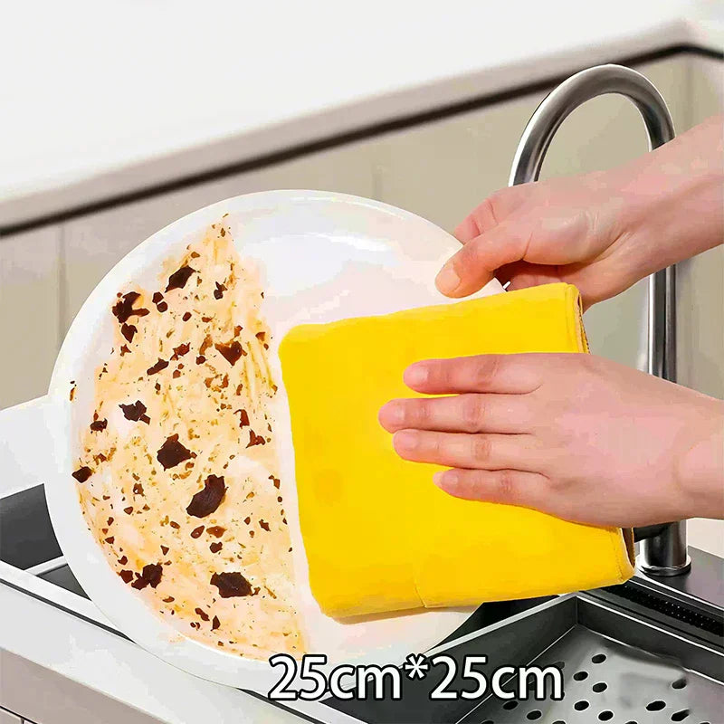 5/10 Kitchen Dishcloths, Reusable, Cleaning Cloths, Dishcloths, Towels, Pot And Pan Cleaning Mats, Kitchen Cleaning Brushes