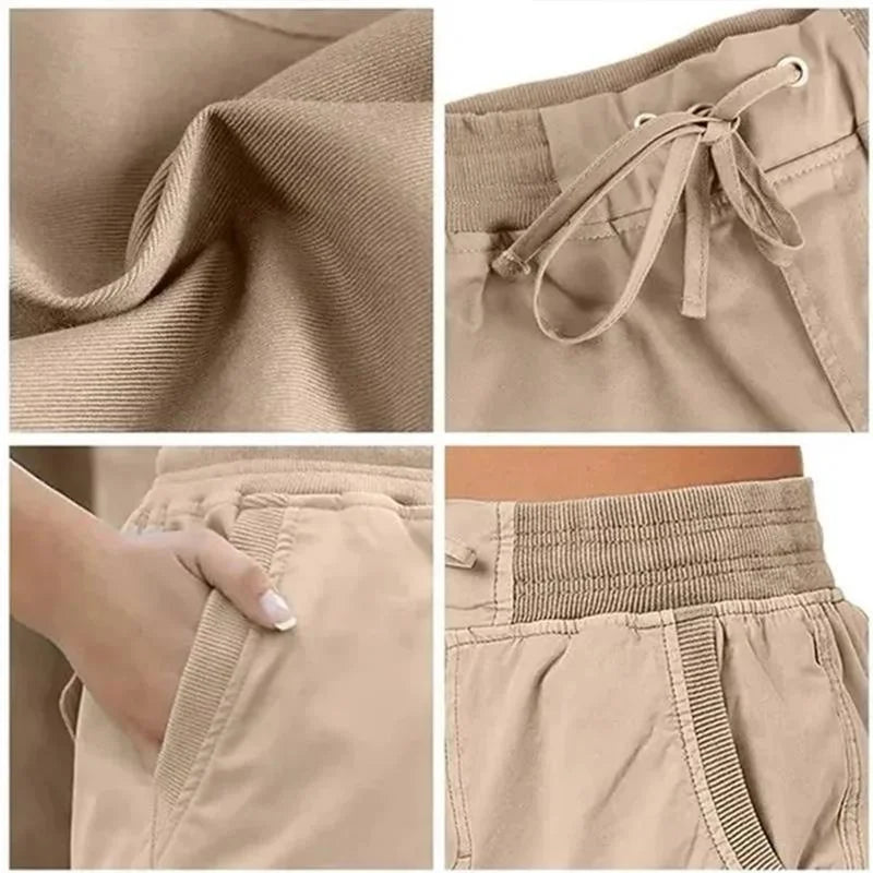Summer Women Brand Printed High Waist Shorts Fashion Short Pants Female Work Wear Casual Loose Cargo Shorts