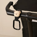 Baby Stroller Hooks Solid PU Stroller Accessories Hanging Hook Chrildren Bicycle Stroller Organizer Accessories Cute Bear Hooks
