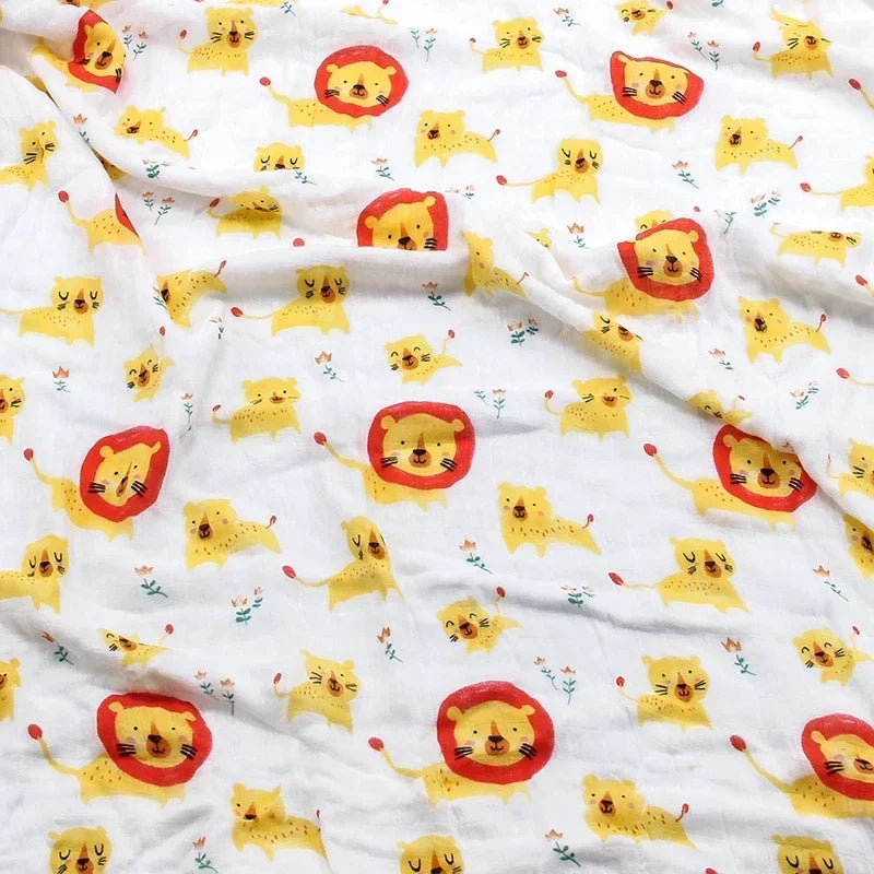 Baby Blanket 2 Layer Bamboo Cotton Newborn Swaddle Soft Bedding Baby Swaddling Bedding
