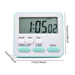Kitchen Timer Small Digital Clocks 24 Hour Alarm Function Timer for  Adults Boys Girls Classroom Grilling Baking Meeting Cooking