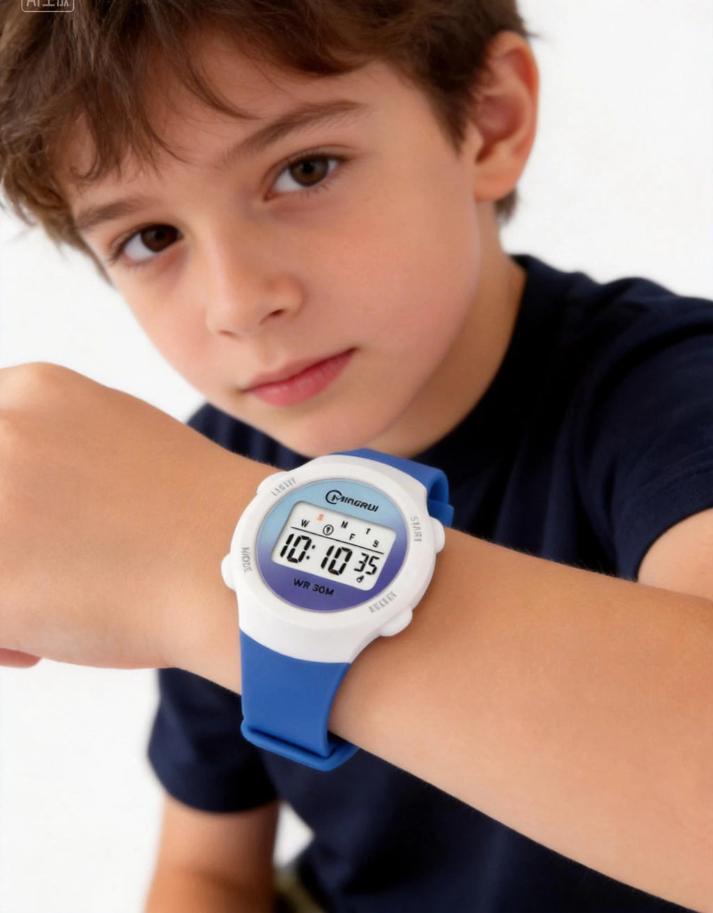 New Boys Girls Watch 30M Waterproof Digital Chidlren Watch Purple LCD Electronic Kids Sport Watches Alarm Clocks Gifts
