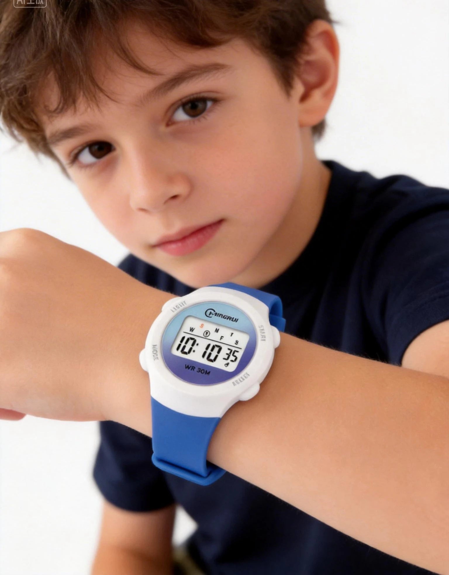 New Boys Girls Watch 30M Waterproof Digital Chidlren Watch Purple LCD Electronic Kids Sport Watches Alarm Clocks Gifts