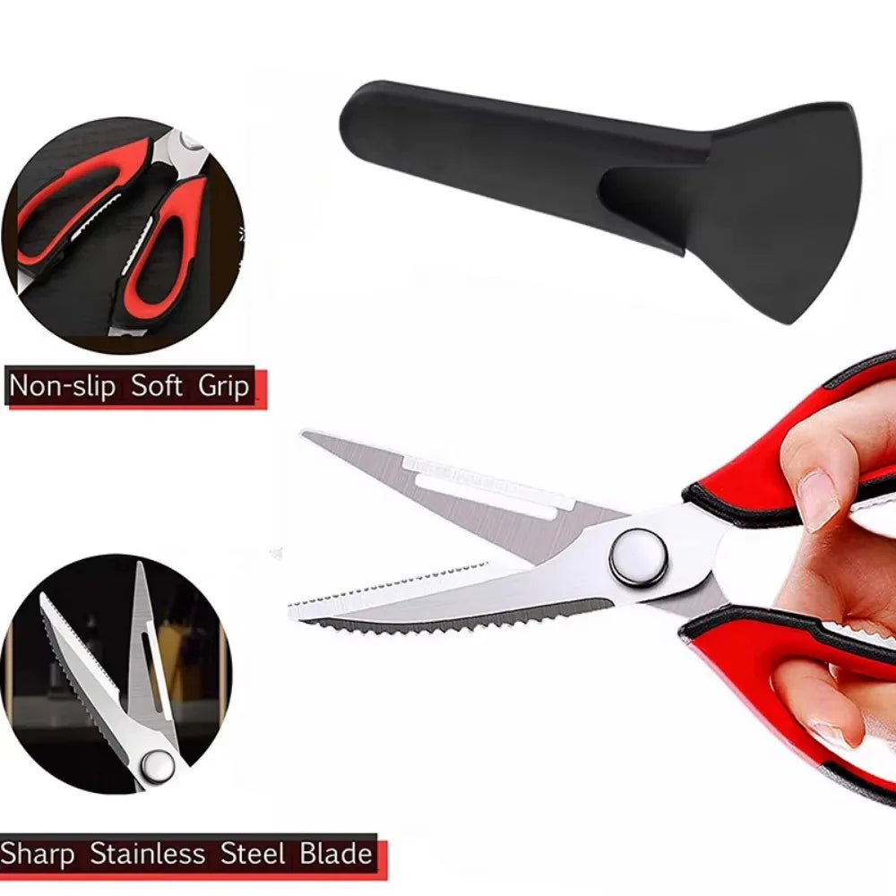 Kitchen Shears Heavy Duty Kitchen Scissors with Holder for Meat/Vegetables/BBQ/HerbsKitchen Accessories Cooking Tools