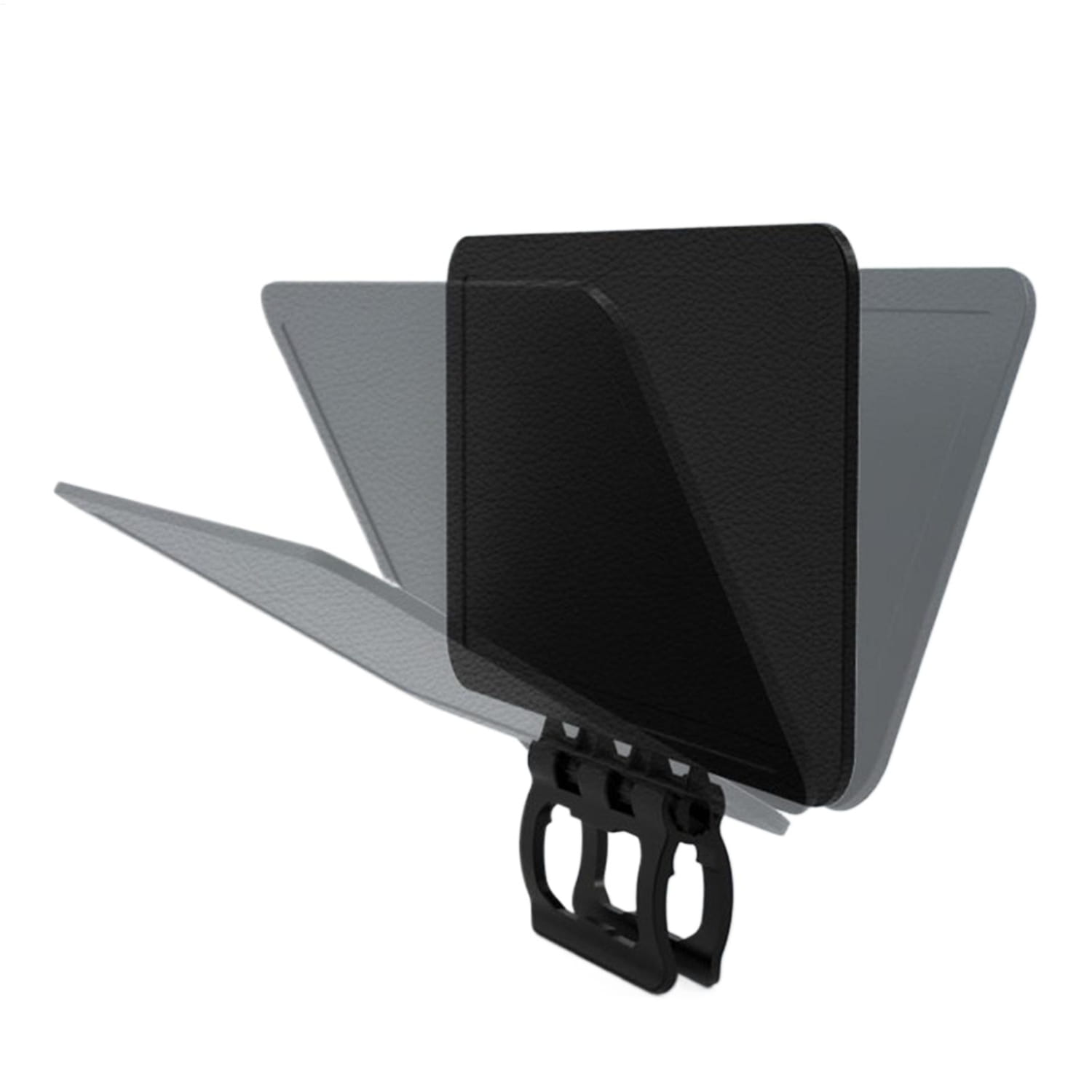 black plastic phone sun shade monitor viewing screen with adjustable gray and black angled panels for anti glare and uv protection cover