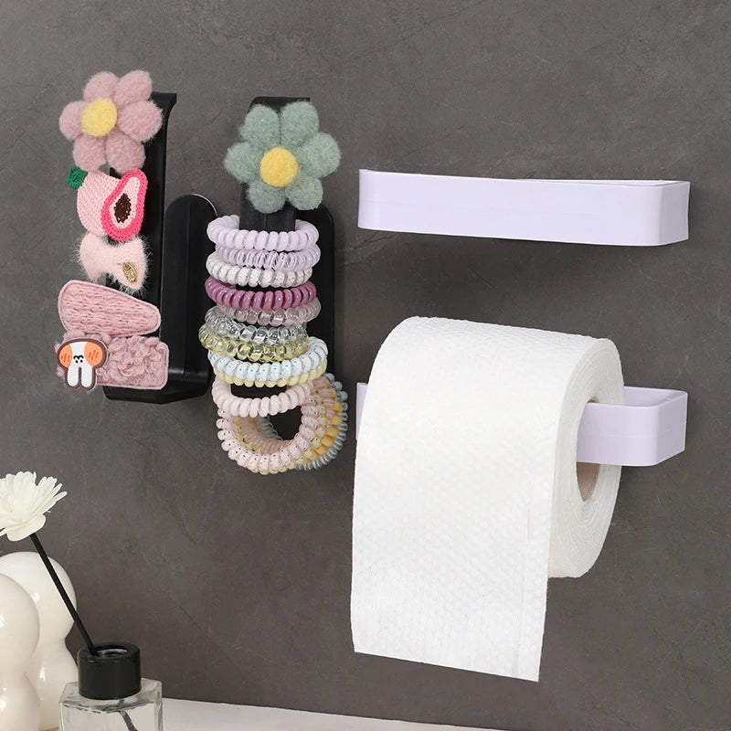 Bathroom Towel Rack, Simple Storage Rack, Bathroom Towel Rack, Multifunctional Toilet Storage Rack Cloth Hanging Rack Wall Shelf