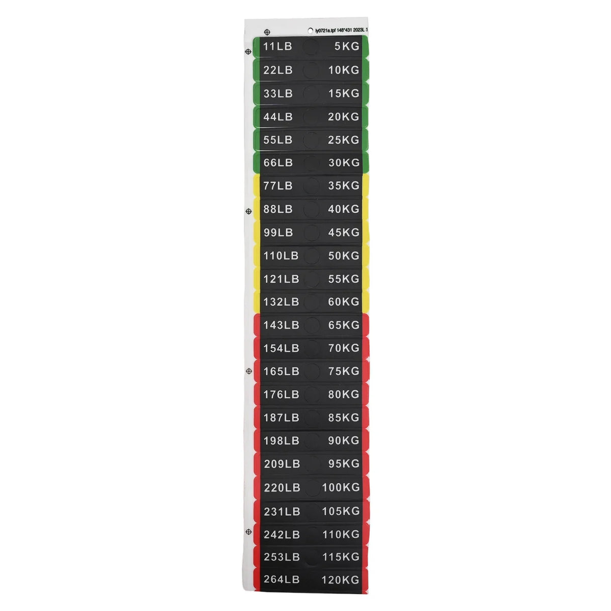 Fitness Equipment Weight Stickers Gym Weight Stack Labels Number Stickers 5kg To 120kg Gym Weight Equipment Label Number Sticker