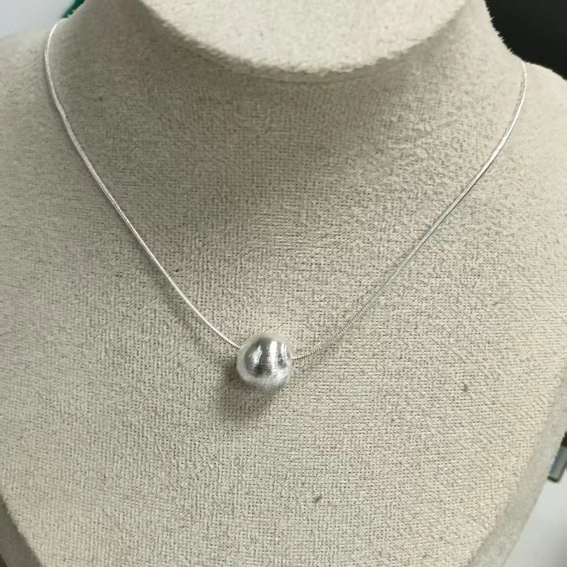 Bead Pendant Necklace Women Simple Dainty Minimalist Jewelry For Wedding Engagement Anniversary Gift