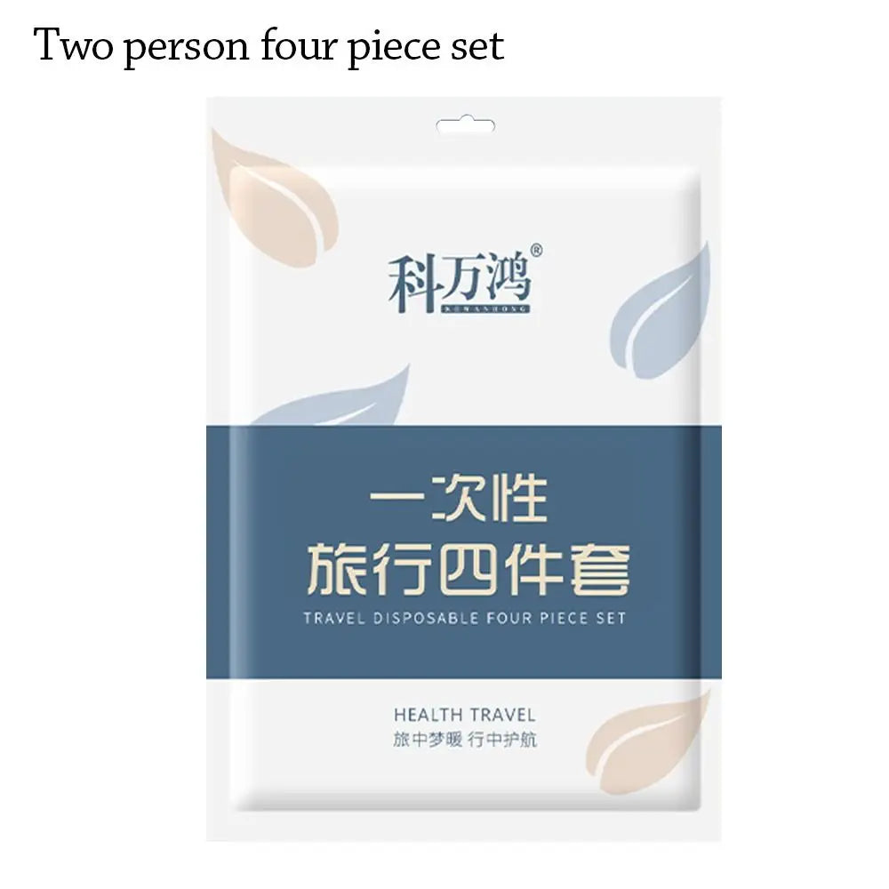 3 / 4-Piece Disposable Bed Sheet Dirty Proof Bedding Set Sleeping Bag Quilt Cover Thickened Non-Woven Duvet Cover Pillowcase