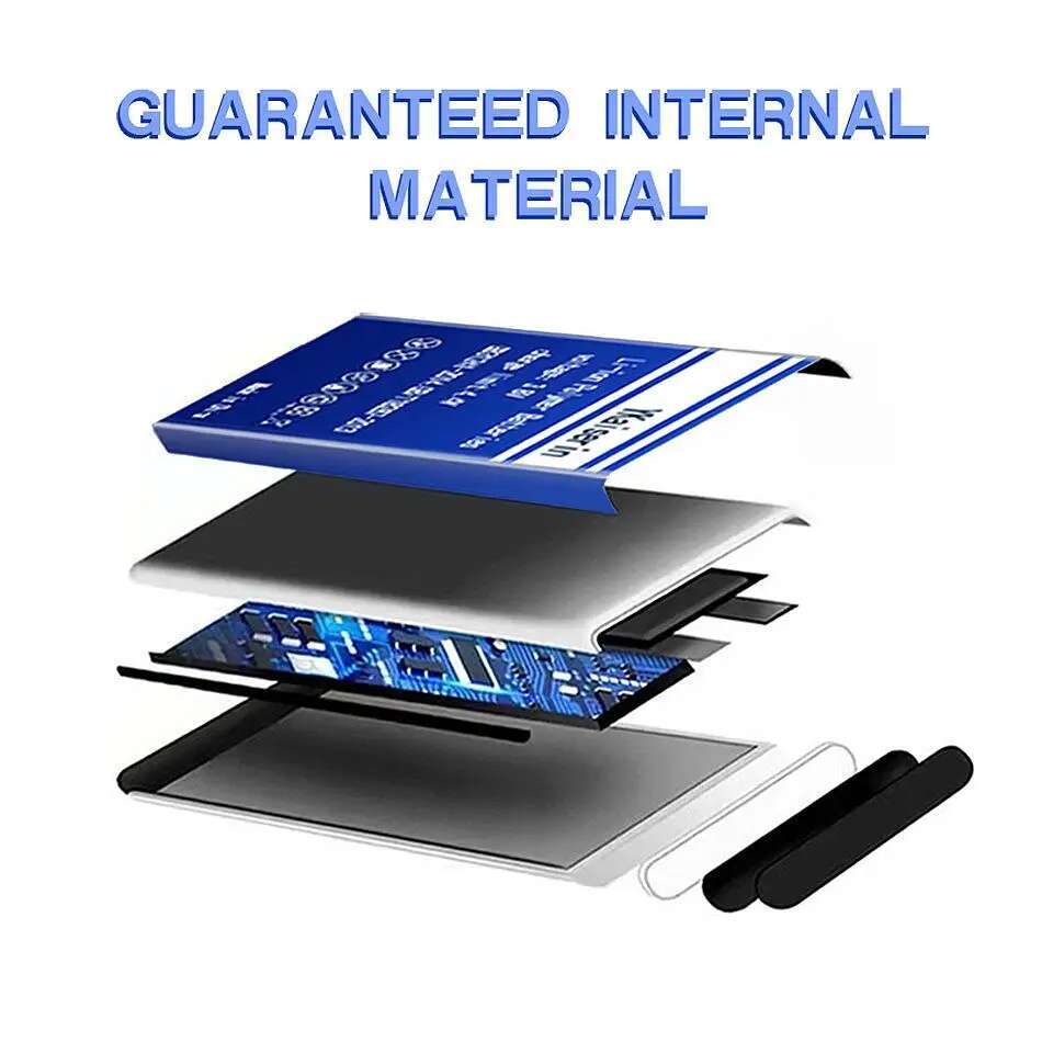 blue and silver lithium-ion mobile phone battery bat-51585-103 with internal components exposed and a printed label on the top casing for blackberry q5 phone battery