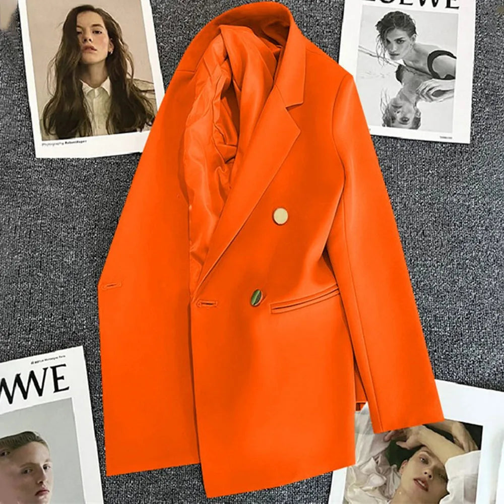 Office Blazers For Women 2023 Casual Fashion Long Sleeve New White Black Single Button Jackets Coats Blazer