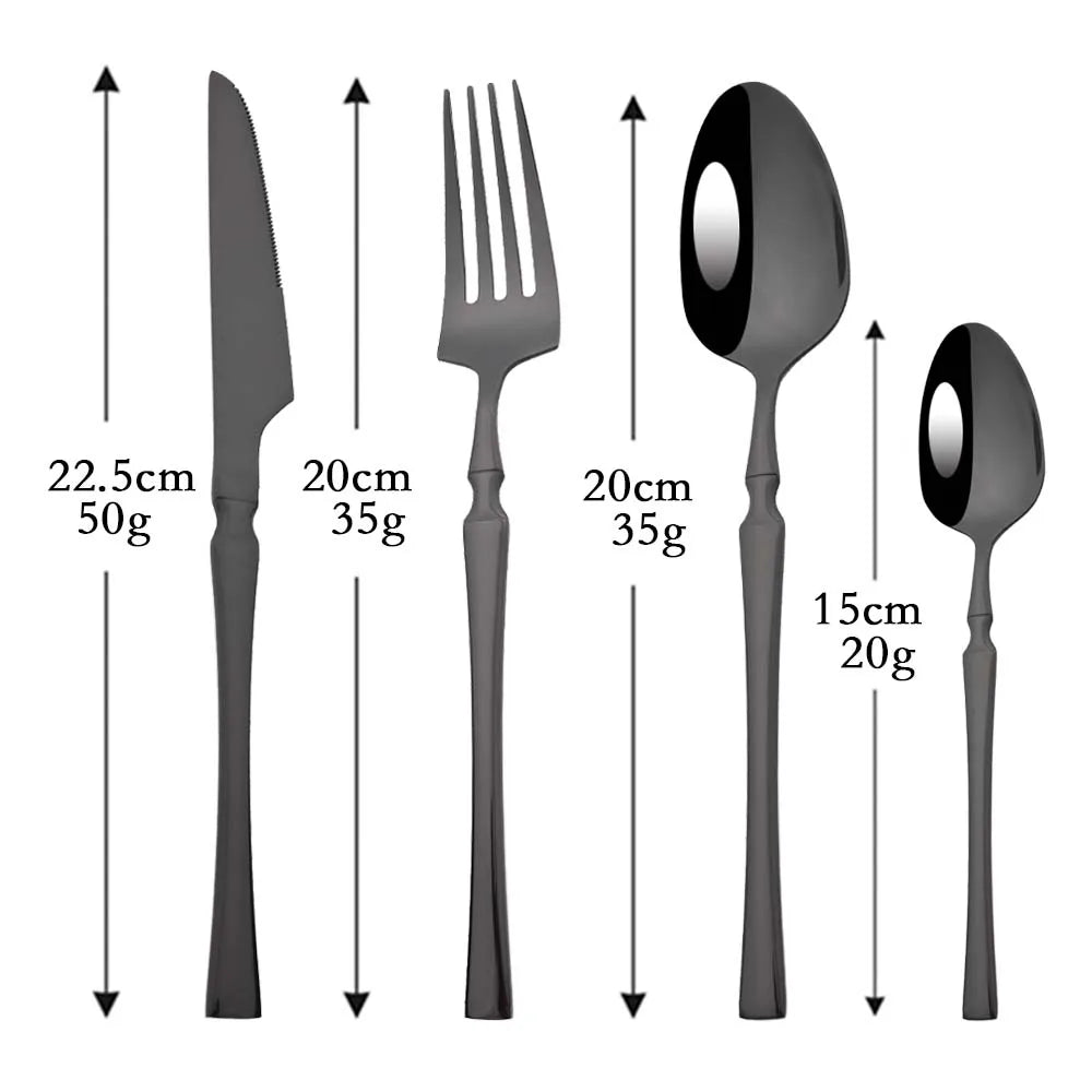 4Pcs Silver Dinnerware Cutlery Set Stainless Steel Tableware Dessert Tea Spoon Dishwasher Safe for Home Dining Room Kitchenware