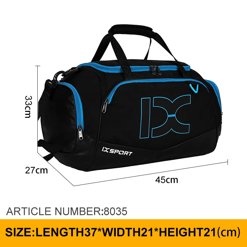 Sports Gym Bag，Travel Duffel Bag with Dry Wet Pocket And Shoe CompartmentFor Women and Men，40L Fitness Waterproof Weekender Ba
