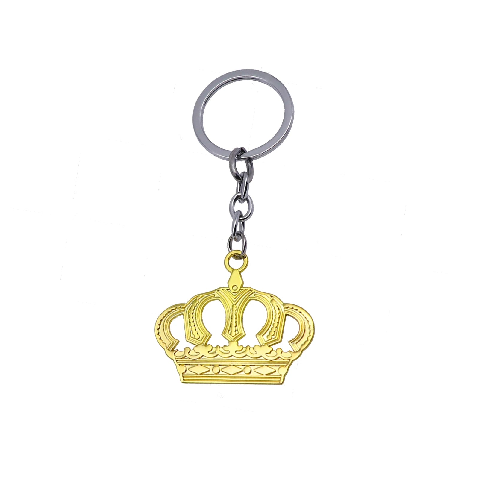 Car Keychain with Metal Crown Pattern Keychain Pendant Mini Crown Model Keychain Personalized and Creative Keychain