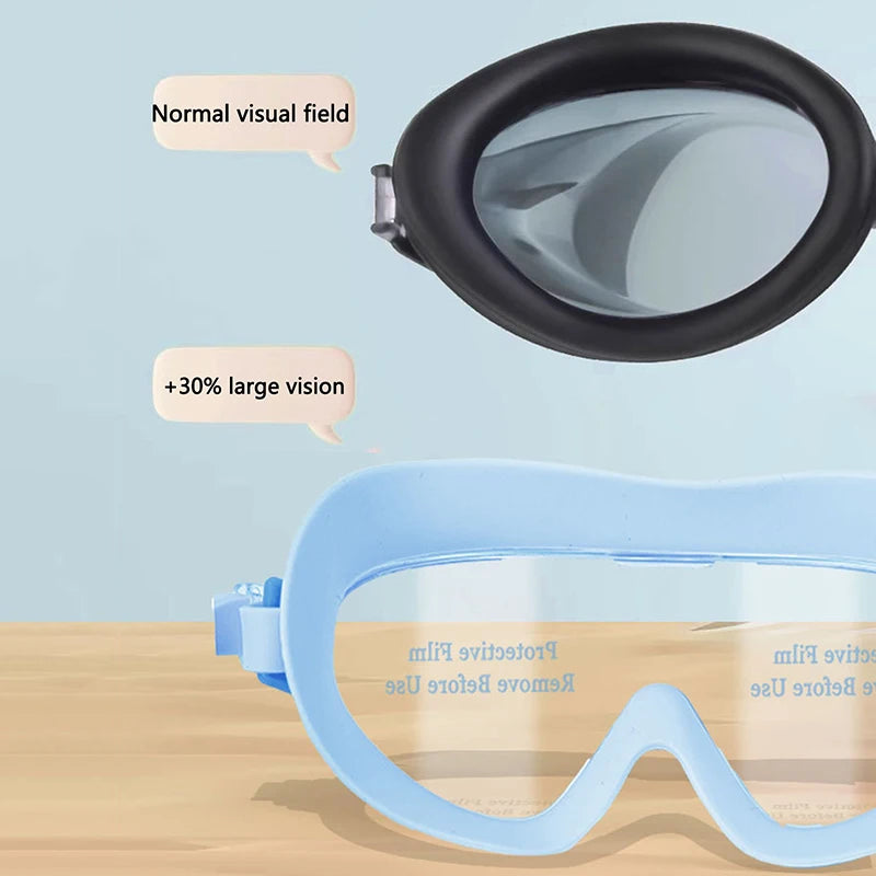 Anti-fog And Anti-ultraviolet/safety Optical Lenses/swimming Accessories Adult Electroplated Large Frame Swimming Goggles