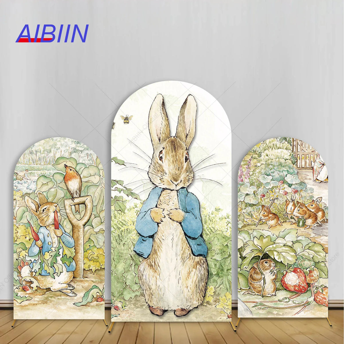 Easter Rabbit Arch Backdrop Cover Spring Vegetable Garden Carrot Birthday Baby Shower Party Decor Kids Cake Portrait Background
