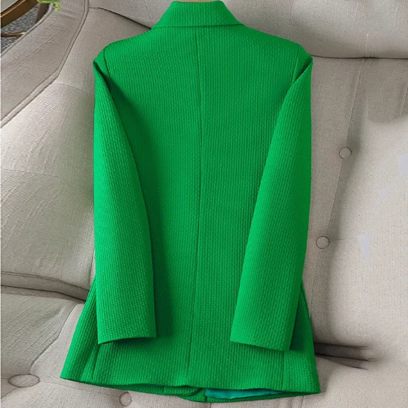 Fashion Elegant Solid Blazer for Women New Spring Autumn Style Korean Version Commuter Casual Elegant Single-breasted Blazer