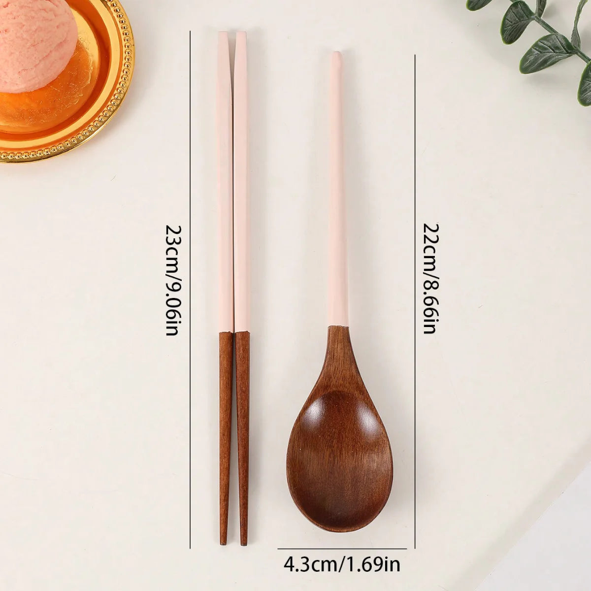 A Set of Colorful Wooden Spoons and Chopsticks Suitable for Everyday Use