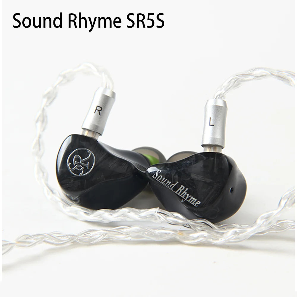 Newest Sound Rhyme SR5S HI-FI Earphones 4BA+1 Dynamic Driver Hybrid Upgrade Headset Earbuds Wired In-ear Earphones IEMs