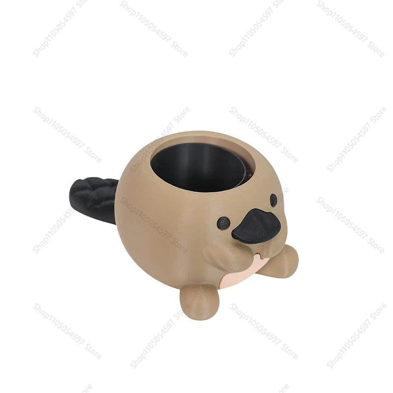 Adorable Platypus Shaped Planter 3D Printed Succulent Pot Kawaii Desk Decor Aesthetic Room Decor Gift for Plant Parents