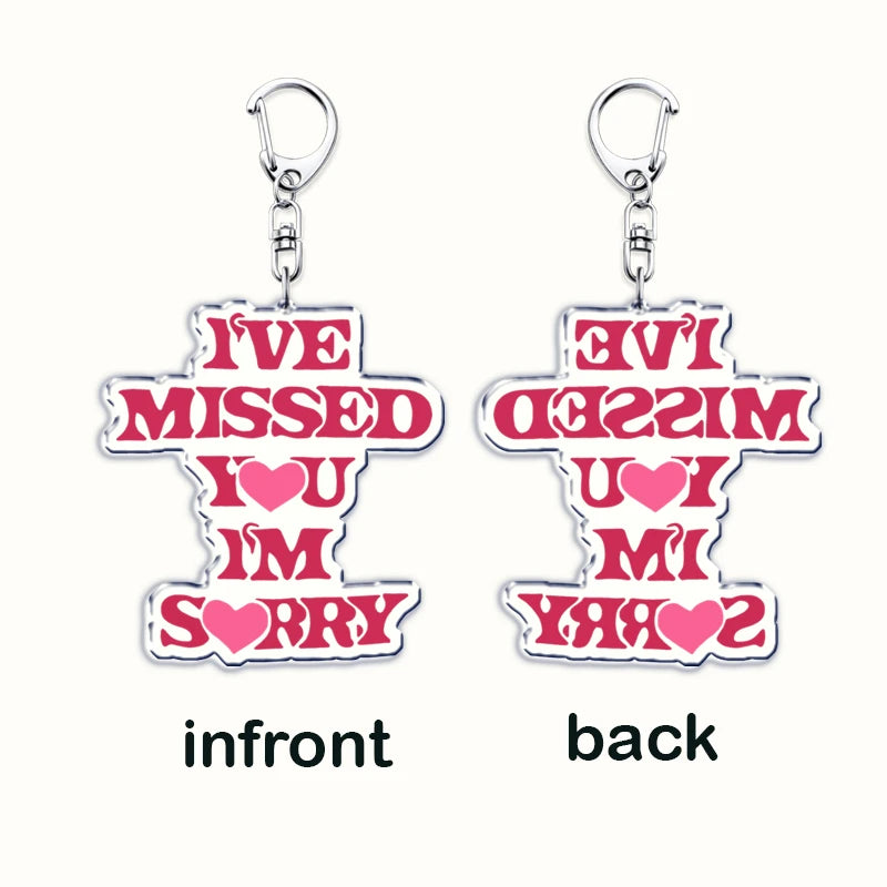 Hot Female Singer Keychains for Accessories Jewelry Good Riddance The Secret of Us This Is What It Feels Like Keyrings Fans Gift