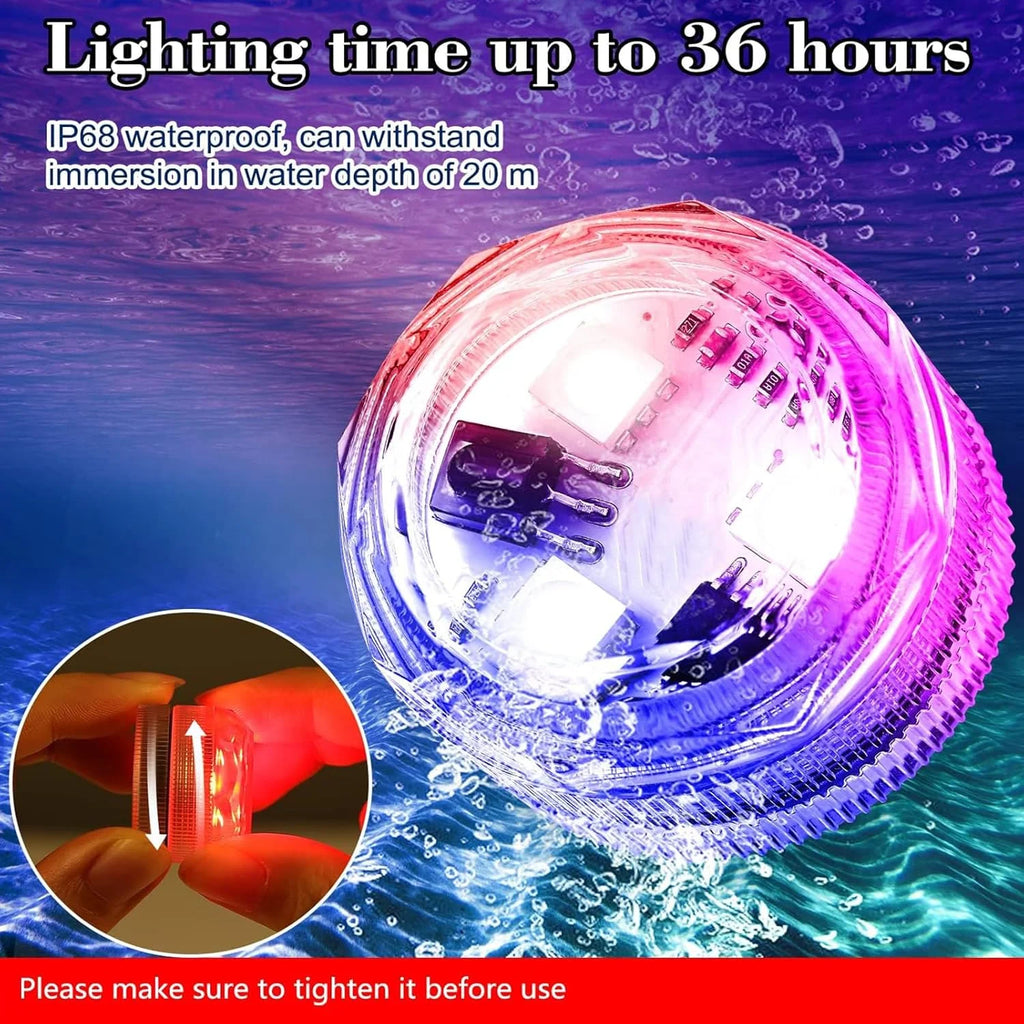 1/2/4/6/8/10 Submersible LED Lamp, RGB Waterproof Color-Changing Tea Lamp with Remote Control, Battery-Powered Mini Lamp