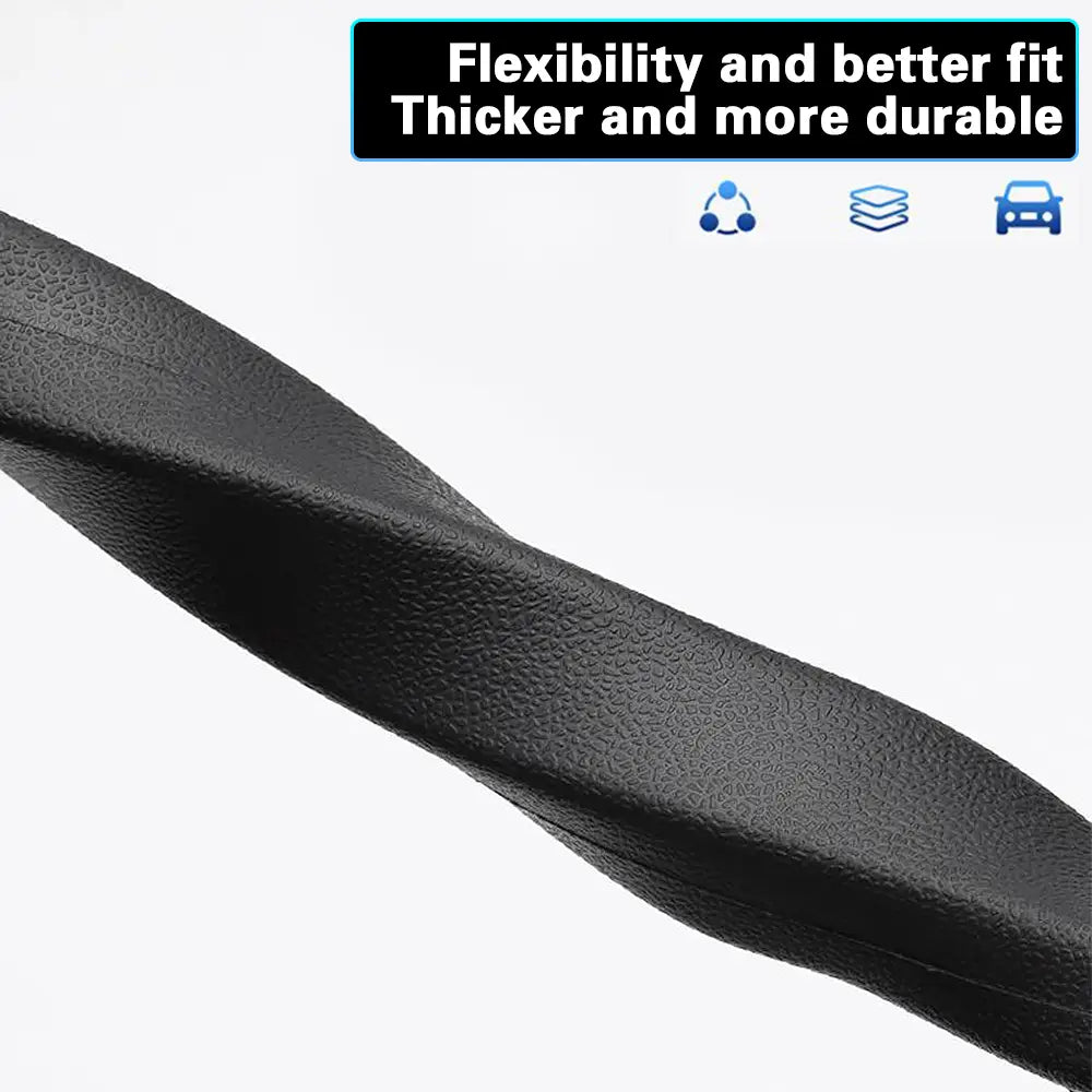 Combleur d’espace pour siège en caoutchouc noir texturé, lot de 2, organisateur de console, doté d’une conception flexible et durable.