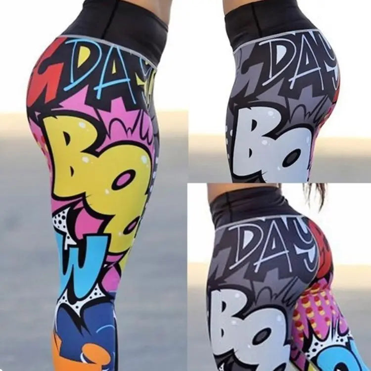 Women Digital Printing Leggings Workout Leggings High Waist Push Up Leggins Mujer Fitness Leggings Women'S Pants