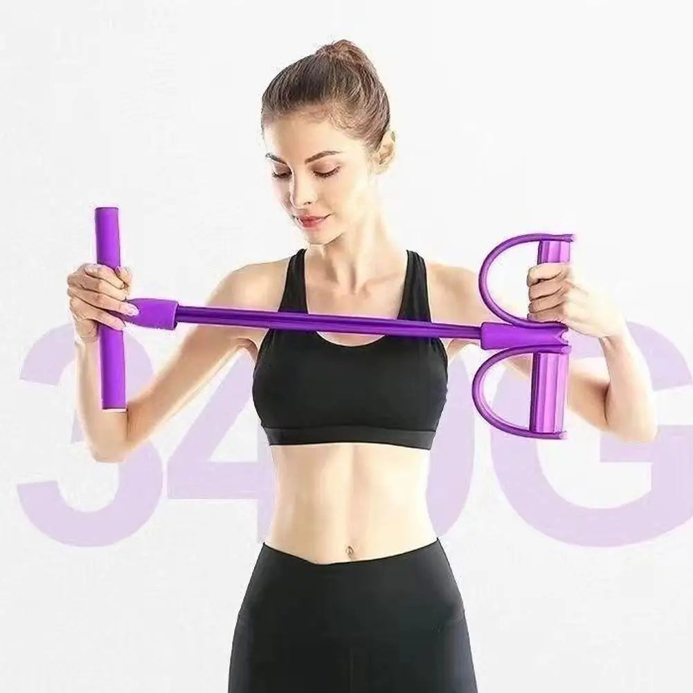 6 Tubes Pedal Resistance Band Elastic Pull Rope Sit Up Expander Fitness Equipment For Abdomen Waist Leg Arm Yoga Home Gym