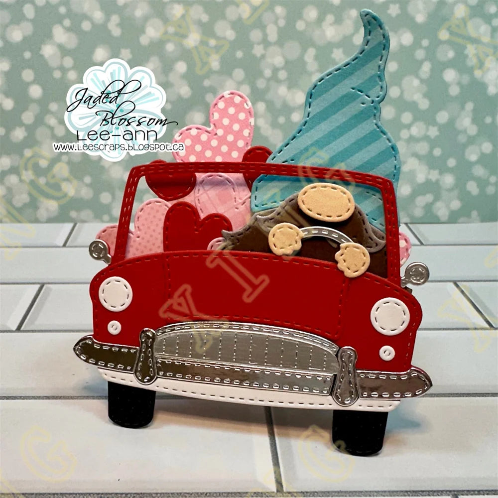 Valentine's Day Love Mail Add Ons Gnome Crossing New Metal Cutting Dies Stamps Scrapbook Diary Decoration Embossing Cut Dies