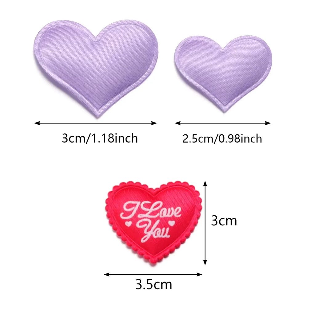 Valentine's Day 50/100Pcs Romantic Padded Fabric Throwing Petals Love Hearts for Table and Carpet Wedding Party Decoration