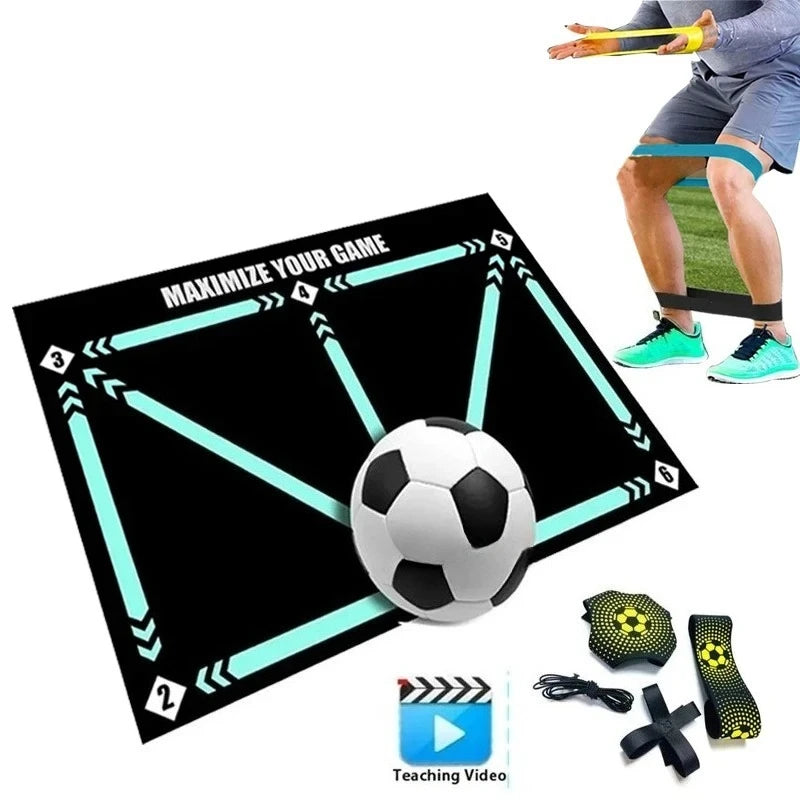 Football Training Mat 90cm Durable Non Slip Foldable Ball Control Step Carpet Indoor Soundproof Fitness Mat Training