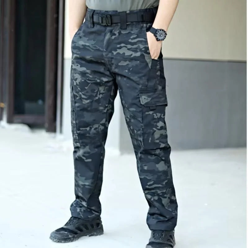 Men's Tactical Pants, Waterproof Pants, Men's Casual Sports Combat Pants, Men's Outdoor Multi Pocket Wear-Resistant Work Pants