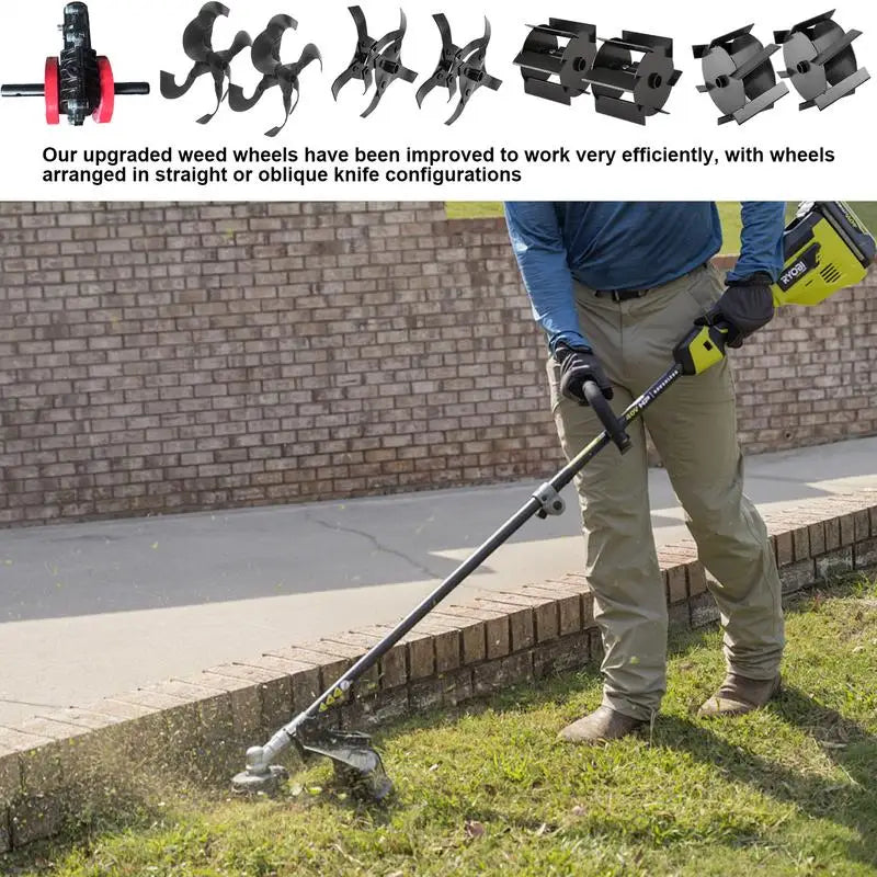 Garden Tiller Wheel Precision Alloy Multi-purpose Weeding Eater Trimmer Enhances Lawnmower Accessory Trimmer Head Rotary