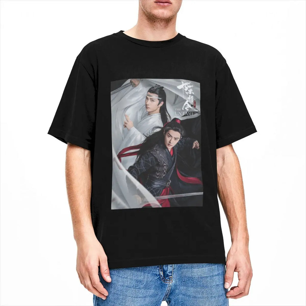 Men's The Untamed T Shirts Chinese Drama TV Program Cotton Top Tees Streetwear Short Sleeve T Shirt O-Neck Tshirt Plus Size 6XL
