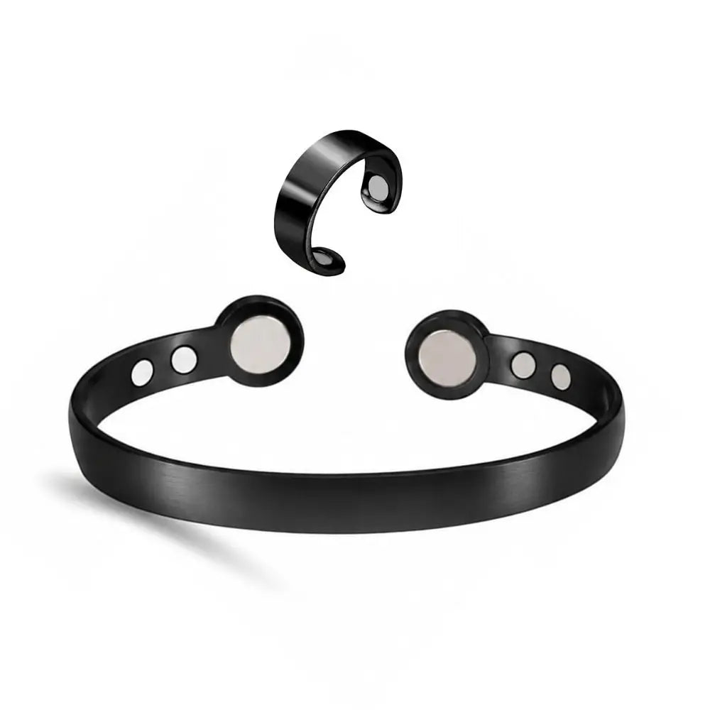 Retro Magnetic Bangles Ring Simple Comfortable To Wear Cuff Bracelets Fashion Versatile Health Energy Jewelry Men Women