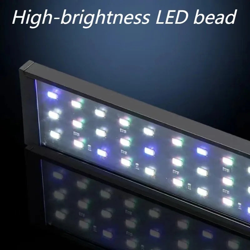 LED Aquarium Lamp Full Spectrum Aluminum Alloy Rotatable Fish Tank Light Aquatic Plants Clip-on Aquatic Lamps Fishbowl Lighting