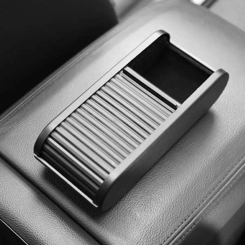 Car Center Console Storage Box, Universal Dashboard Organizer with Lid, Telescopic Coin Glasses Holde