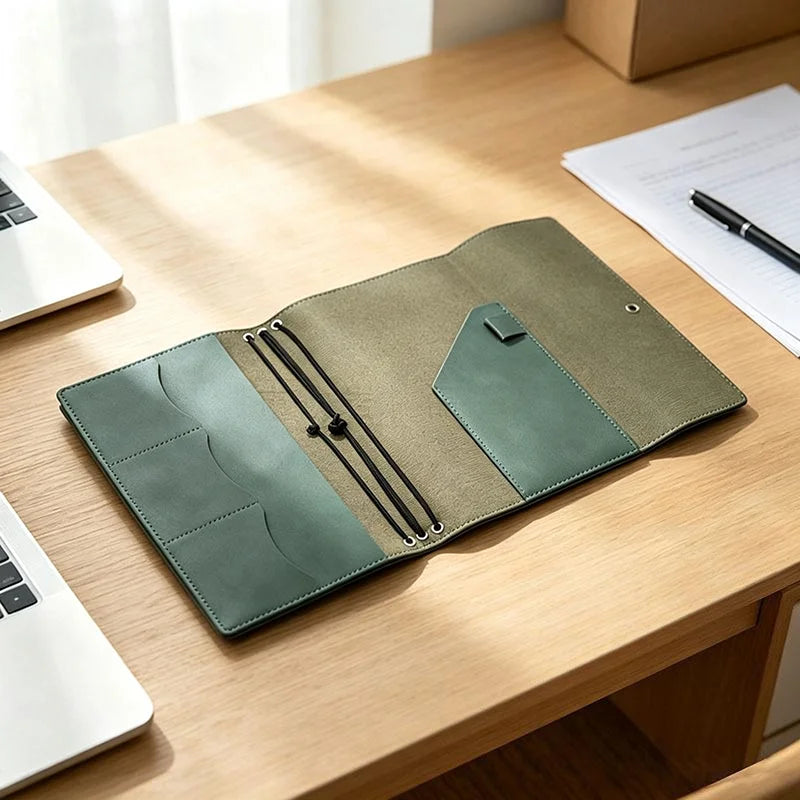 PU Leather Travel Journal Notebook Cover Retro Loose Leaf Planner Protector Case For Diary Office Gift UseNF stationery