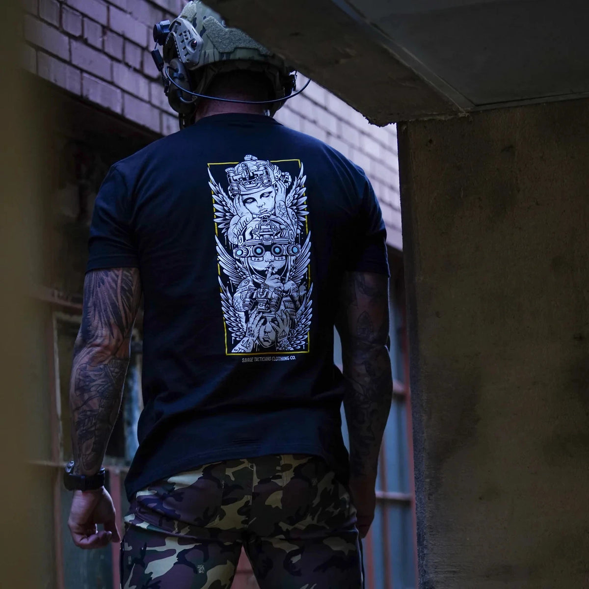 Men Clothes Fashion Tactical T-Shirts Streetwear 100% Cotton Loose Tops Breathable Comfortable Tee Military Enthusiast