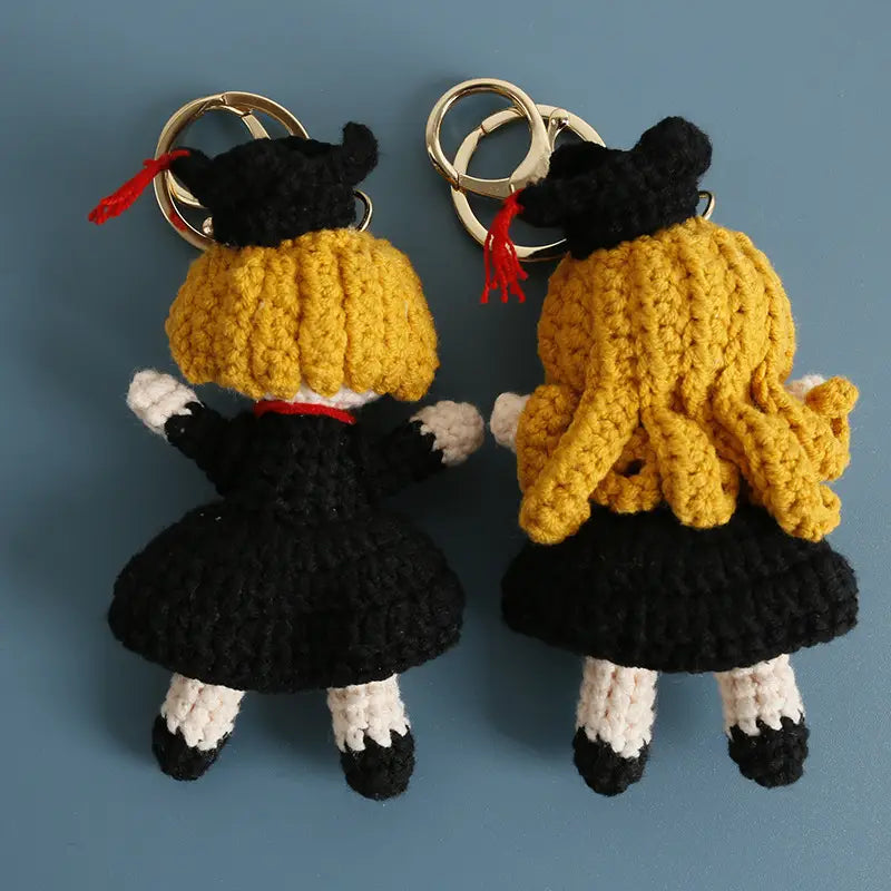 Super Cute  Graduation Doll Pendant, Handmade Crochet Doll for  Graduation Season Doll Pendant, Crochet Doll Graduation Gifts
