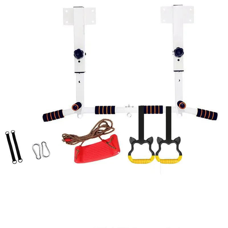 Pull Up Home Fitness Equipment, Horizontal Bars, Indoor Wall Mounted, Thickened Perforated Suspension Rod, Top Mounted and Fixed
