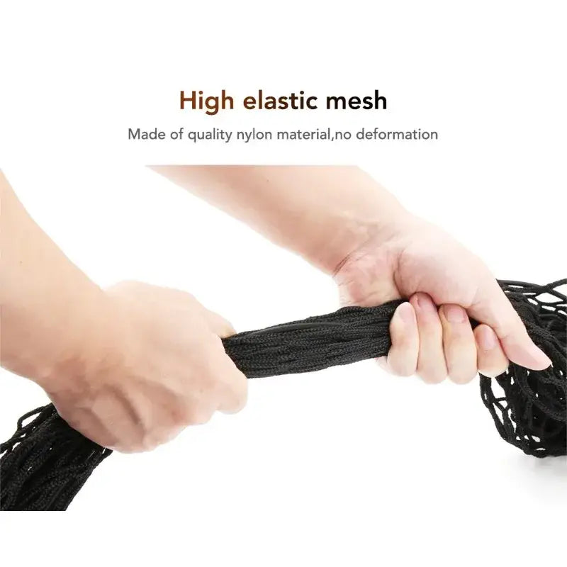 black high elastic mesh made of quality nylon material for car trunk cargo net nylon storage organizer