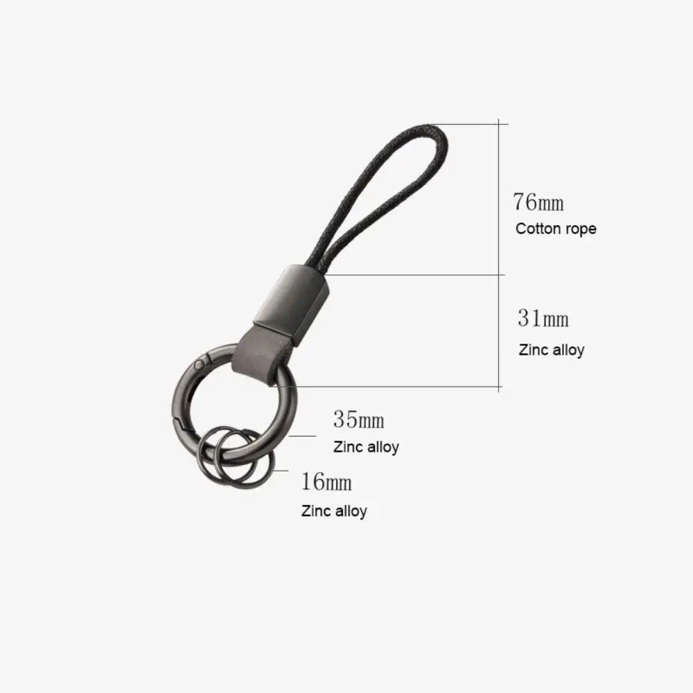 Alloy Leather Fur Keychain Anti-Lost Multifunctional Leather Waist Hanging Key Chain Business Style Carabiner Holder