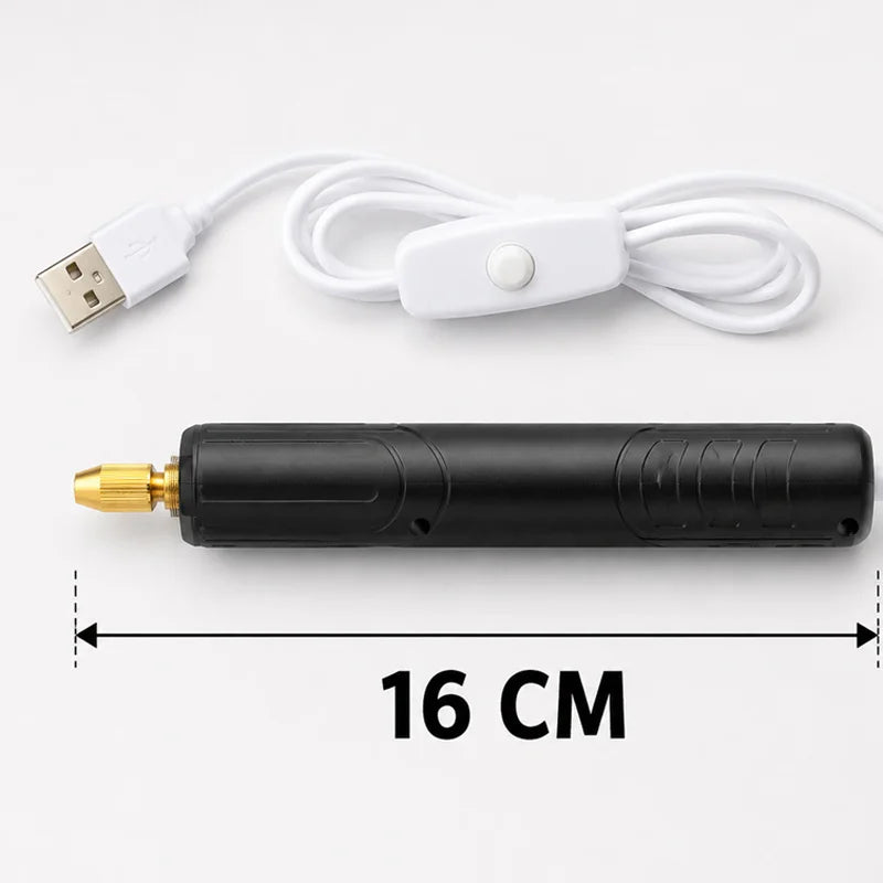 Handheld Mini Electric Drill DIY Electric USB Electric Drill Tools For Epoxy Resin Jewelry Making Wood Craft Engraving Pen Tool